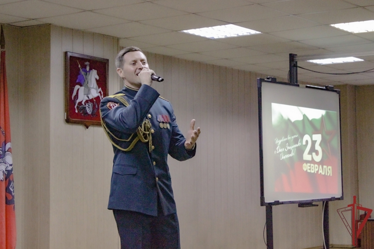 Концерт в честь Дня защитника Отечества состоялся в Центре профессиональной подготовки столичных росгвардейцев